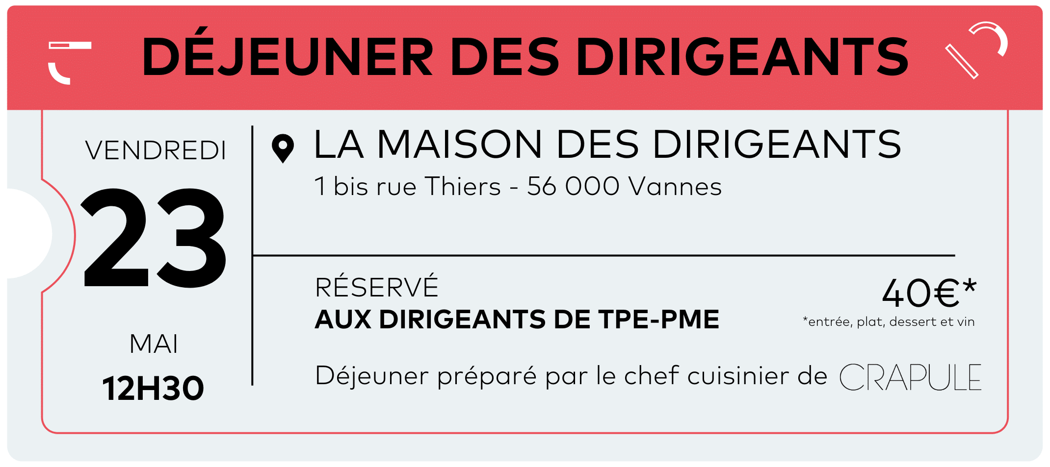 Déjeuner des dirigeants Vannes 23 mai